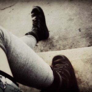 90's Military-style boots 37 with platform soles, new sole pads and new laces